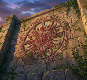 城壁に刻まれた紋章