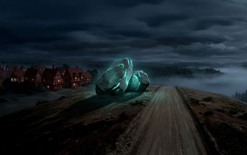 街の北はずれにある《残光石》